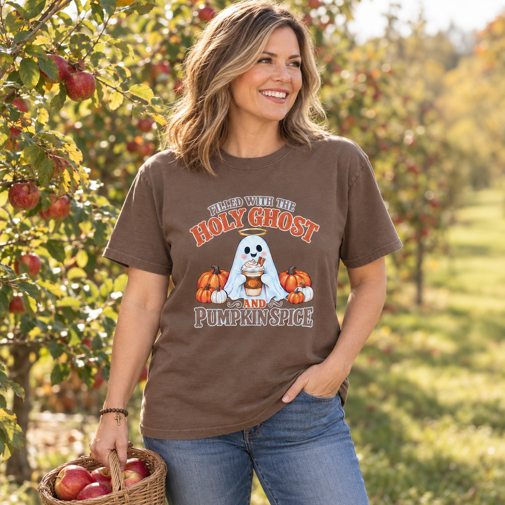 Filled with the Holy Ghost & Pumpkin Spice TShirt