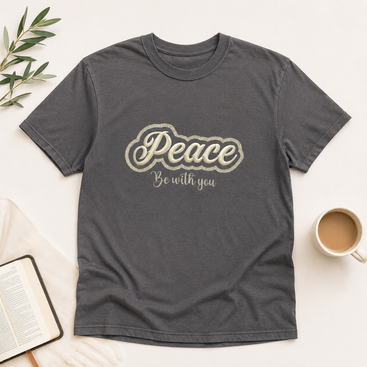 Peace Be With You 3D Glitter Tshirt